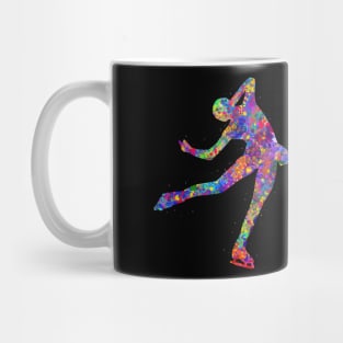 Ice skater watercolor art Mug